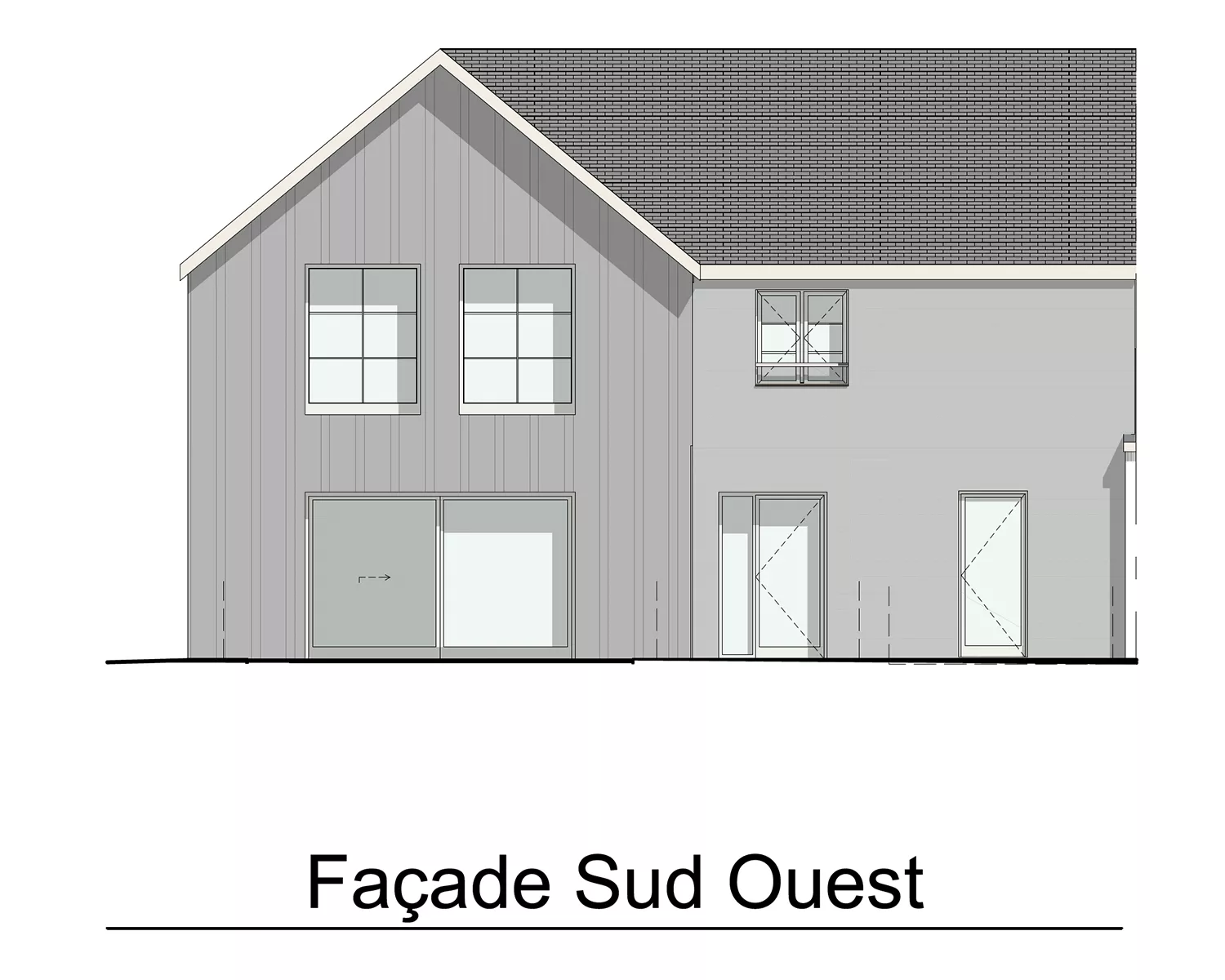 LOT 1 - FACADE SUD-OUEST