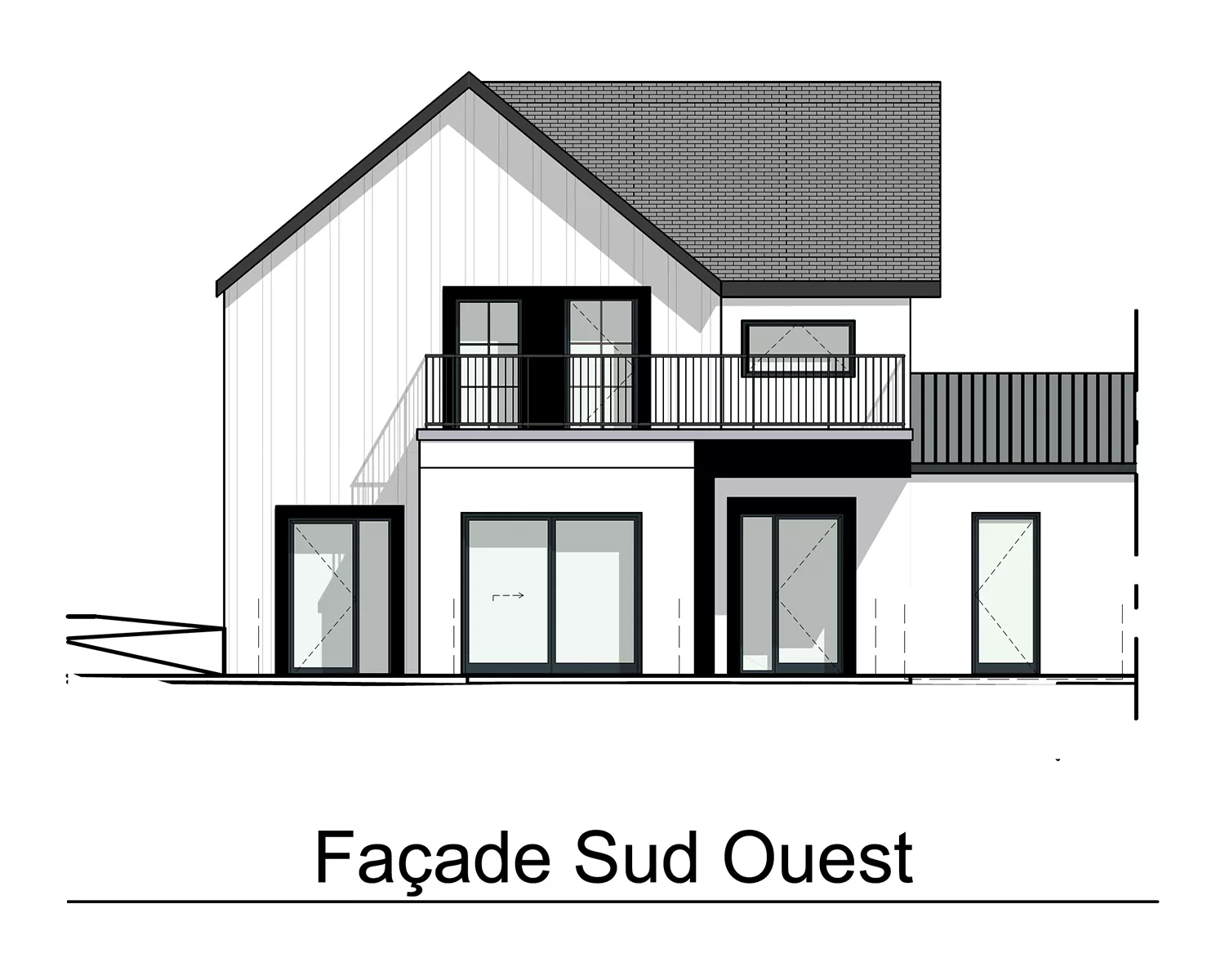 LOT 3 - FACADE SUD-OUEST