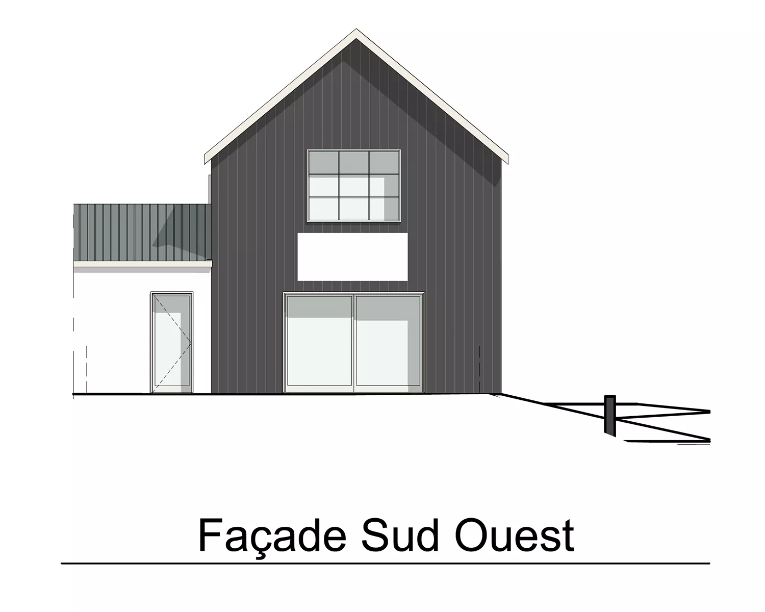 LOT 2 - FACADE SUD-OUEST